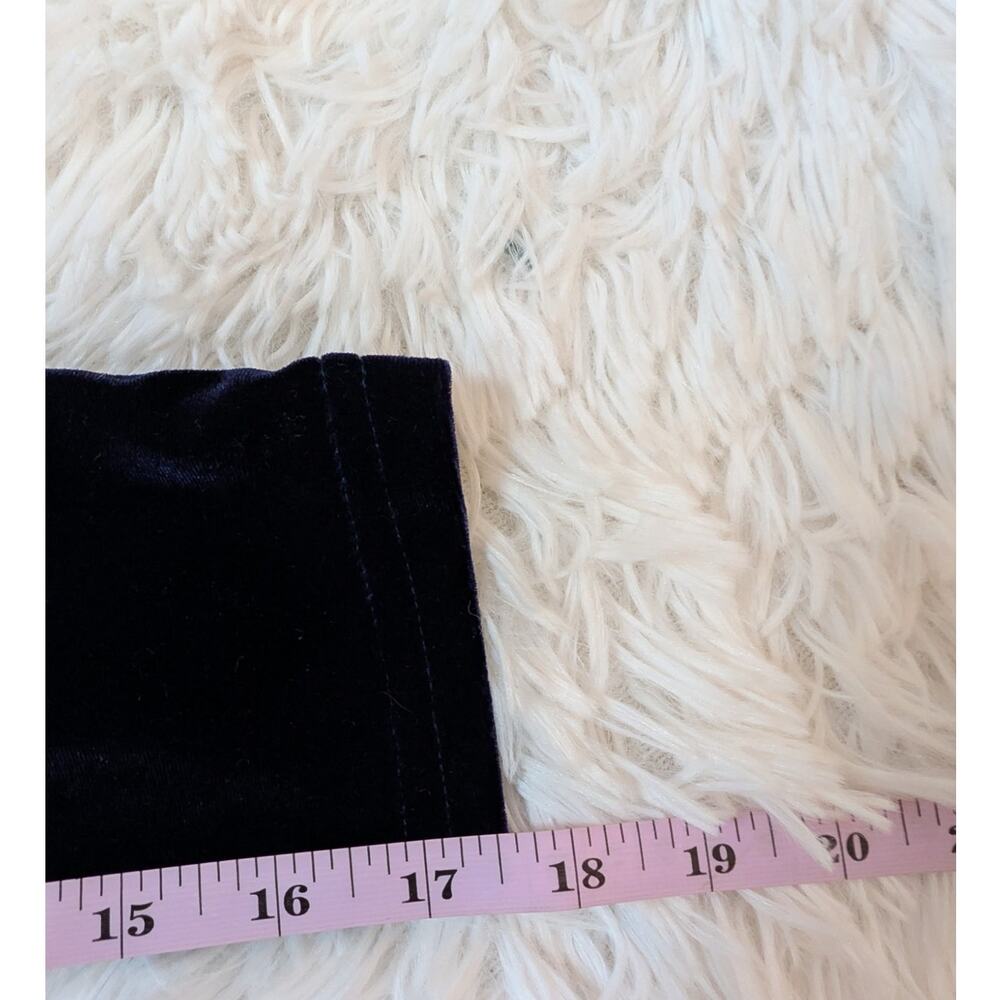 Vintage 90s Kathie Lee Purple Velvet Midi Dress Minimalist Bodycon Cocktail S - Picture 10 of 16
